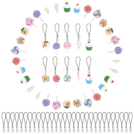 Handmade Polymer Clay Pendants CLAY-SC0001-05-1