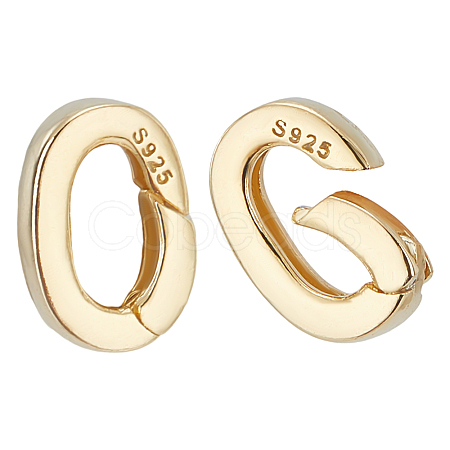 2pcs Sterling Silver Spring Gate Rings STER-PH0002-98B-1