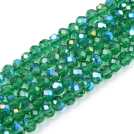 Electroplate Glass Beads Strands EGLA-A044-T3mm-L18-1