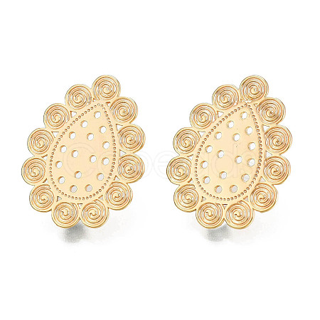 Brass Stud Earring Findings KK-N232-336LG-1