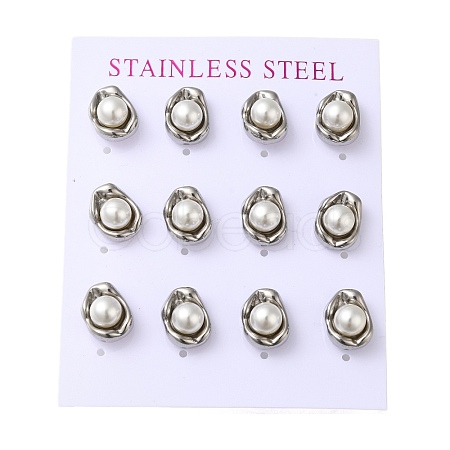 304 Stainless Steel Stud Earring EJEW-C099-01P-1