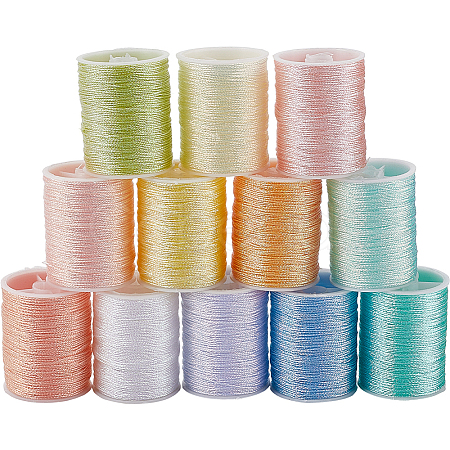 12 Rolls 12 Colors Metallic Sewing Thread OCOR-CY0002-02A-1
