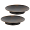 Iron Candle Holder, Saucer, Flat Round, Electrophoresis Black, 107x20mm