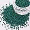 Glass Cylinder Beads, Seed Beads, Baking Paint, Round Hole, Teal, 1.5~2x1~2mm, Hole: 0.8mm, about 45000pcs/bag, about 1pound/bag