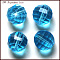 K9 Glass, Imitation Austrian Crystal Beads, Grade AAA, Faceted, Round, Deep Sky Blue, 6mm, Hole: 0.7~0.9mm