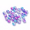 Rainbow Acrylic Imitation Pearl Beads, Gradient Mermaid Pearl Beads, No Hole, Round, Medium Orchid, 6mm, about 5000pcs/500g