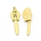 Iron Invisible Zipper Pull Slider Head, for Clothes DIY Sewing Accessories, Champagne Yellow, 2.5x0.88x0.6cm