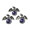 Natural Lapis Lazuli Dyed Big Pendants, Dragon Charms, with Rack Plating Antique Silver Tone Alloy Findings, Cadmium Free & Lead Free, 49x56x12mm, Hole: 6~6.5mm