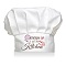 Custom Cotton Chef Hat, White Hat with Black Word Queen of The Kitchen, Food, 300x230mm