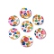 2-Hole Freshwater Shell Buttons, Flat Round, Colorful, 14x2mm, Hole: 2mm