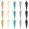 Unicraftale 25Pcs 5 Colors 304 Stainless Steel Pendants, Spike/Cone, Mixed Color, 18x5mm, Hole: 2mm, 5pcs/color