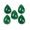 Natural Green Onyx Agate(Dyed & Heated) Cabochons, Teardrop, Grade A, 20~20.5x15~15.5x6.5~7mm