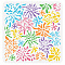 PET Hollow Out Drawing Painting Stencils, for DIY Scrapbook, Photo Album, Fireworks Pattern, 30x30cm