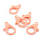 Plastic Lobster Claw Clasps, Light Salmon, 35x24.5x6mm, Hole: 3mm