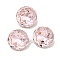 Glass Rhinestone Cabochons, Flat Back & Back Plated, Faceted, Diamond, Light Rose, 8x4mm