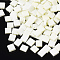 2-Hole Opaque Glass Seed Beads, Frosted, Rectangle, Beige, 5x4.5~5.5x2~2.5mm, Hole: 0.5~0.8mm