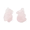 Natural Rose Quartz Carved Figurines, for Home Office Desktop Decoration, Elephant, 29~31x28.5~30x38~40mm