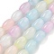 Macaron Color Natural Selenite Beads Strands, Dyed, Rice, Mixed Color, 13x8.5mm, Hole: 1.4mm, about 31pcs/strand, 39cm