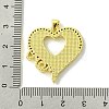 Mother's Day Brass Micro Pave Clear Cubic Zirconia Pendants KK-H472-13G-05-3