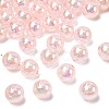 AB Color Transparent Crackle Round Acrylic Beads CACR-S006-01-1