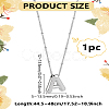 1pc Brass Chain with Alloy Letter Pendants Necklaces NJEW-LP0001-41A-P-2