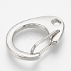 Tarnish Resistant 304 Stainless Steel Push Gate Snap Keychain Clasp Findings STAS-T033-03-2