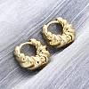 Twist Ring Rack Plating Brass Hoop Earring for Women EJEW-H091-14G-3