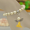Lovely Wedding Dress Angel Bracelets for Kids BJEW-JB00727-11-2