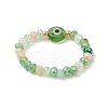 Handmade Evil Eye Lampwork with Glass Finger Rings for Women RJEW-JR00939-6