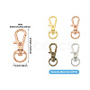 20Pcs 4 Colors Alloy Swivel Lobster Claw Clasps IFIN-TA0001-73-3