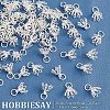 Brass Filigree Bead Cap Bails KK-HY0001-21-4