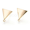 Brass Stud Earring Findings X-KK-T029-09G-1