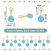 6 Sets 6 Colors Alloy Enamel Pendants Decoration HJEW-PH0001-66-2