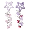 2Pcs Glass Beads and Alloy Star Snap Hair Clips PHAR-JH00123-1