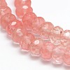 Cherry Quartz Glass Beads Strands X-G-K090-01-1