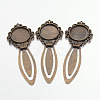 Tibetan Style Bookmark Cabochon Settings X-TIBE-S157-AB-NR-1