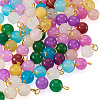Glass Round Pendants PALLOY-TADJ00001-03-2