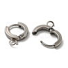 Tarnish Resistant 201 Stainless Steel Huggie Hoop Earrings Findings STAS-A167-01E-P-2