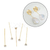 Brass Micro Pave Clear Cubic Zirconia Head Pins KK-M306-09G-03-1