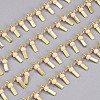 3.28 Feet Handmade Glass Beaded Chains X-CHC-I029-09D-3