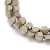 Electroplated Non-magnetic Synthetic Hematite Beads Strands G-P392-O04-2