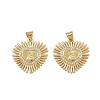 Brass Micro Pave Clear Cubic Zirconia Pendants ZIRC-I367-13G-07-1