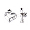Tibetan Style Heart Toggle Clasps LF1109Y-1