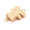 Spray Painted Wood Connector Charms PALLOY-JF01427-14-4