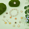 36Pcs 6 Colors Cat Eye Pendants FIND-HY0002-83-5