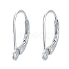 925 Sterling Silver Leverback Hoop Earrings STER-L054-52S-1