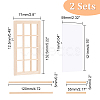 DIY Rectangle Wooden Mini Windows DIY-WH0002-26-2