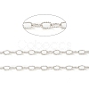 Anti-Tarnish Rhodium Plated 925 Sterling Silver Cable Chains STER-F052-14P-2