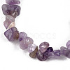 Unisex Chip Natural Amethyst Beaded Stretch Bracelets BJEW-S143-13-3