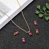 Transparent Glass Charms GLAA-T007-13F-6